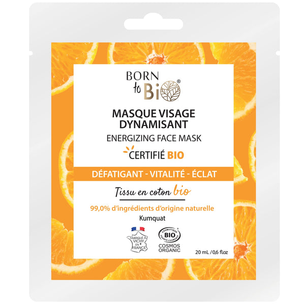 Masque visage Dynamisant en coton - Certifié Bio